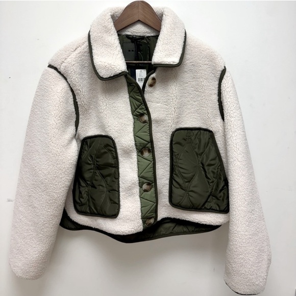 NWT Anthropologie x Blank NYC Cloud Forest Sherpa Jacket - Size Large - Picture 2 of 8